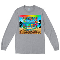 Heather Grey sunrise sunburn sunset repeat Long Sleeve Tee - Artiststas