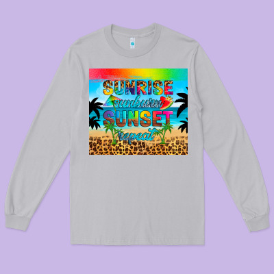 Sunrise Sunburn Sunset Repeat Long Sleeve Tee Designed By Artiststas