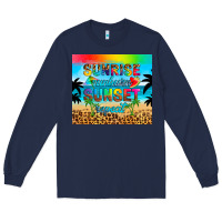 Navy sunrise sunburn sunset repeat Long Sleeve Tee - Artiststas