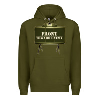 Army Green front toward enemy distressed claymore mine military Premium Hoodie - linhVisuals