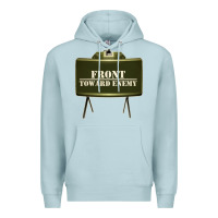 Blue Mist front toward enemy distressed claymore mine military Premium Hoodie - linhVisuals