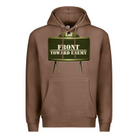 Chestnut front toward enemy distressed claymore mine military Premium Hoodie - linhVisuals