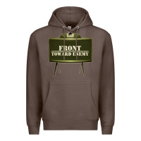 Coffee front toward enemy distressed claymore mine military Premium Hoodie - linhVisuals