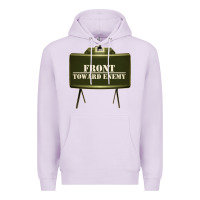 Lilac front toward enemy distressed claymore mine military Premium Hoodie - linhVisuals