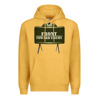 Mustard front toward enemy distressed claymore mine military Premium Hoodie - linhVisuals
