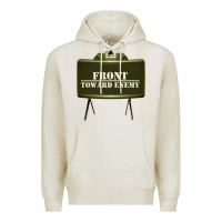 Oatmeal Heather front toward enemy distressed claymore mine military Premium Hoodie - linhVisuals