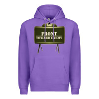 Purple front toward enemy distressed claymore mine military Premium Hoodie - linhVisuals