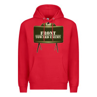 Red front toward enemy distressed claymore mine military Premium Hoodie - linhVisuals