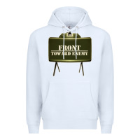 White front toward enemy distressed claymore mine military Premium Hoodie - linhVisuals
