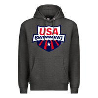 Charcoal Heather swimming team Premium Hoodie - linhVisuals