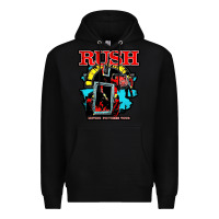 Black RUSH MUSIC Premium Hoodie - linhVisuals