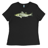Black Striped Bass Ladies Tee - LillyAllenDesigns