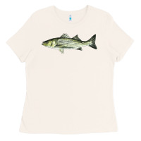 Bone Striped Bass Ladies Tee - LillyAllenDesigns