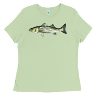 Matcha Striped Bass Ladies Tee - LillyAllenDesigns