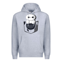 Heather Grey baymax in pocket [tb] Premium Hoodie - linhVisuals