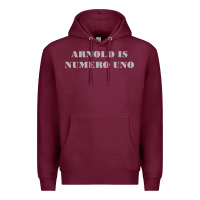 Burgundy arnold is numero uno Premium Hoodie - linhVisuals