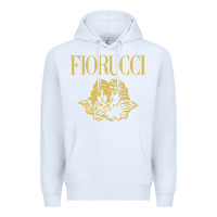 White fiorucci Premium Hoodie - linhVisuals