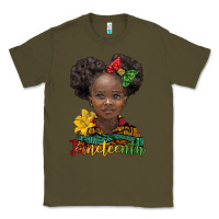 Army Green juneteenth african girl Classic Tee - BarkalooDesign
