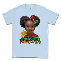 Dusty Blue juneteenth african girl Classic Tee - BarkalooDesign
