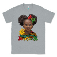 Heather Grey juneteenth african girl Classic Tee - BarkalooDesign