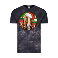 Cloud Black Belgian Horse  Christmas Vintage Tee - LillyAllenDesigns