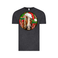 Vintage Black Belgian Horse  Christmas Vintage Tee - LillyAllenDesigns