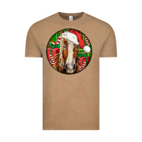 Vintage Coffee Belgian Horse  Christmas Vintage Tee - LillyAllenDesigns