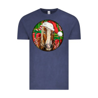 Vintage Denim Belgian Horse  Christmas Vintage Tee - LillyAllenDesigns