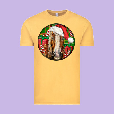 Belgian Horse  Christmas Vintage Tee Designed By Lillyallendesigns