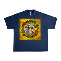 Navy christmas charolais cow face Urban Heavy Tee - LillyAllenDesigns