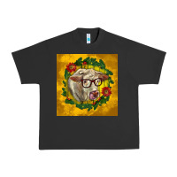 Pigment Black christmas charolais cow face Urban Heavy Tee - LillyAllenDesigns