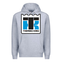 Heather Grey thermo king Premium Hoodie - linhVisuals