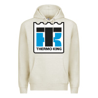 Oatmeal Heather thermo king Premium Hoodie - linhVisuals