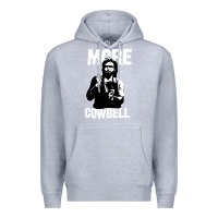 Heather Grey more cowbell Premium Hoodie - linhVisuals
