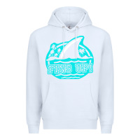 White fins up ocean Premium Hoodie - linhVisuals