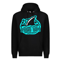 Black fins up ocean Premium Hoodie - linhVisuals