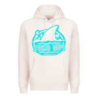Pale Pink fins up ocean Premium Hoodie - linhVisuals