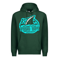 Sports Green fins up ocean Premium Hoodie - linhVisuals