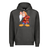 Charcoal Heather grumpy dopey dwarf Premium Hoodie - linhVisuals