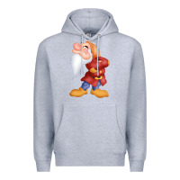 Heather Grey grumpy dopey dwarf Premium Hoodie - linhVisuals