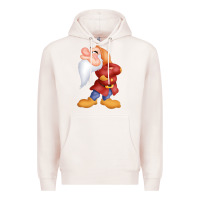 Pale Pink grumpy dopey dwarf Premium Hoodie - linhVisuals