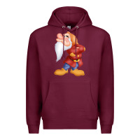 Burgundy grumpy dopey dwarf Premium Hoodie - linhVisuals