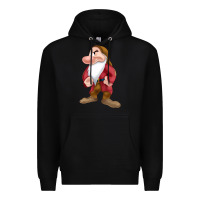 Black grumpy dopey dwarf Premium Hoodie - linhVisuals
