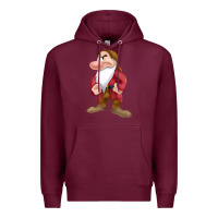 Burgundy grumpy dopey dwarf Premium Hoodie - linhVisuals