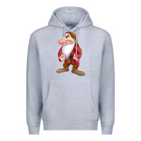 Heather Grey grumpy dopey dwarf Premium Hoodie - linhVisuals