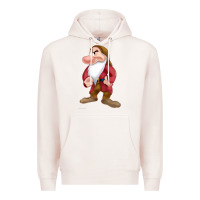 Pale Pink grumpy dopey dwarf Premium Hoodie - linhVisuals