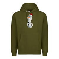 Army Green olaf Premium Hoodie - linhVisuals