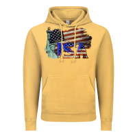Vintage Mustard usa  statue of liberty Vintage Hoodie - BarkalooDesign