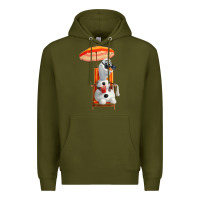 Army Green olaf Premium Hoodie - linhVisuals