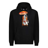 Black olaf Premium Hoodie - linhVisuals